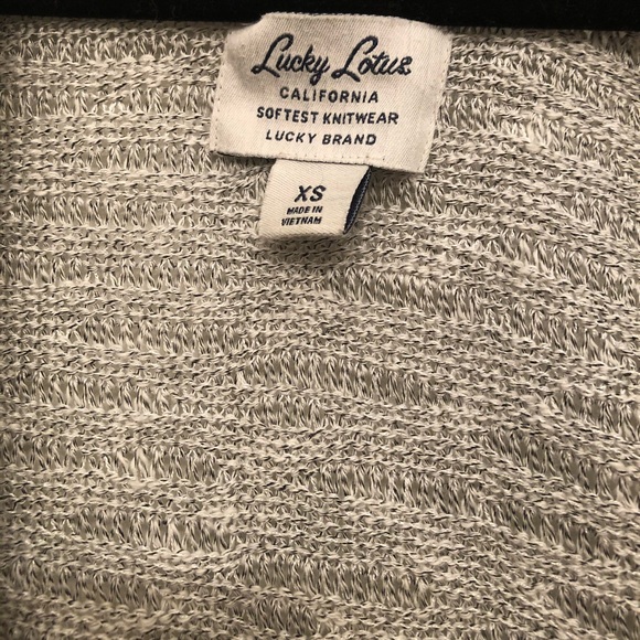 Lucky Brand Beachy Oversized Wrap Knit Fringe Boho Longline Cardigan Sweater - Picture 4 of 8